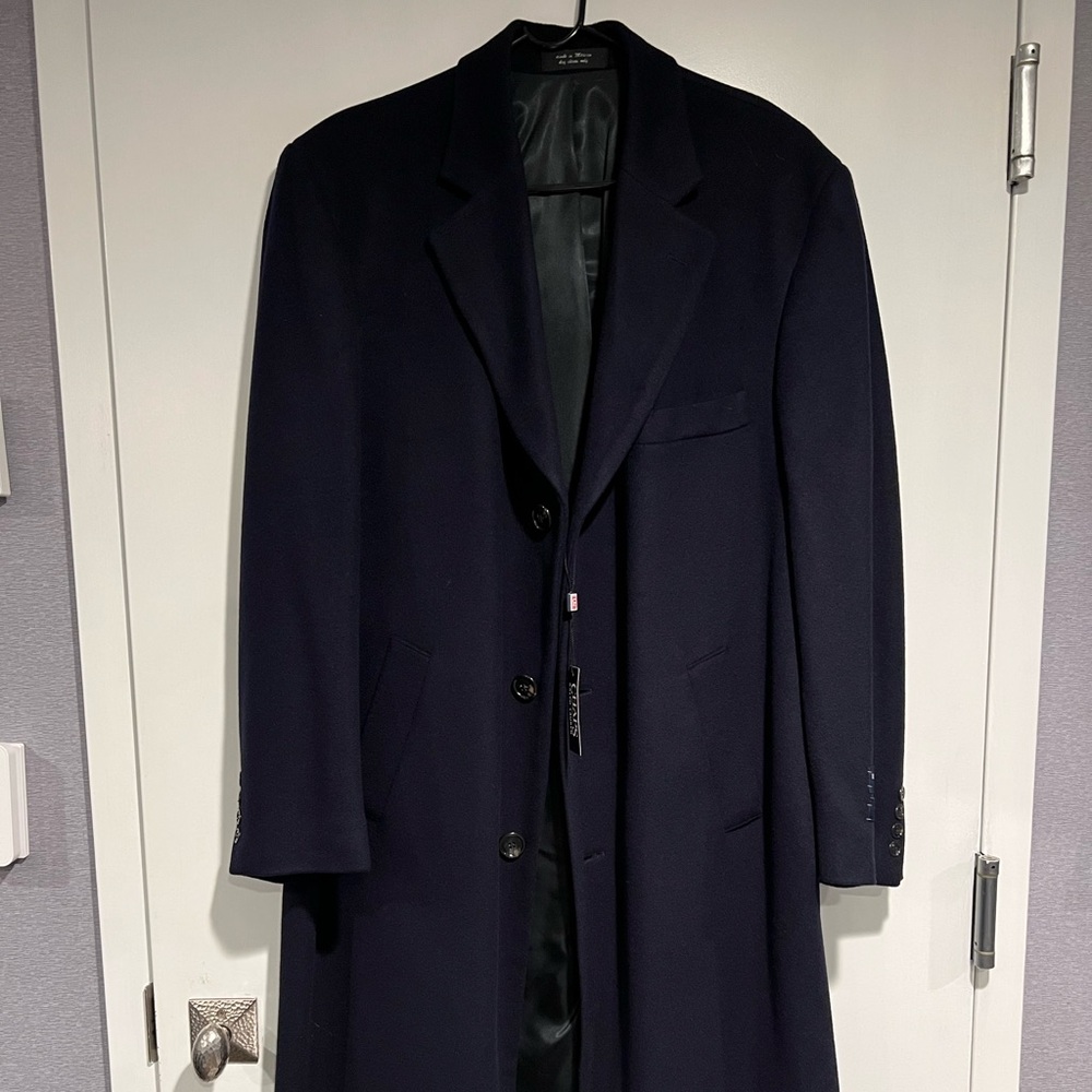 Chaps Navy Trench Coat